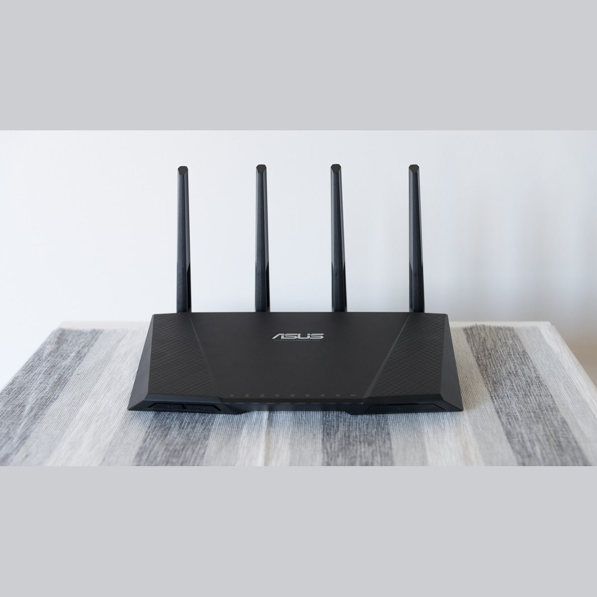 Stock photograph of a Wi-Fi router, standing in for a picture of the MikroTik hAP ax2 WiFi 6 router