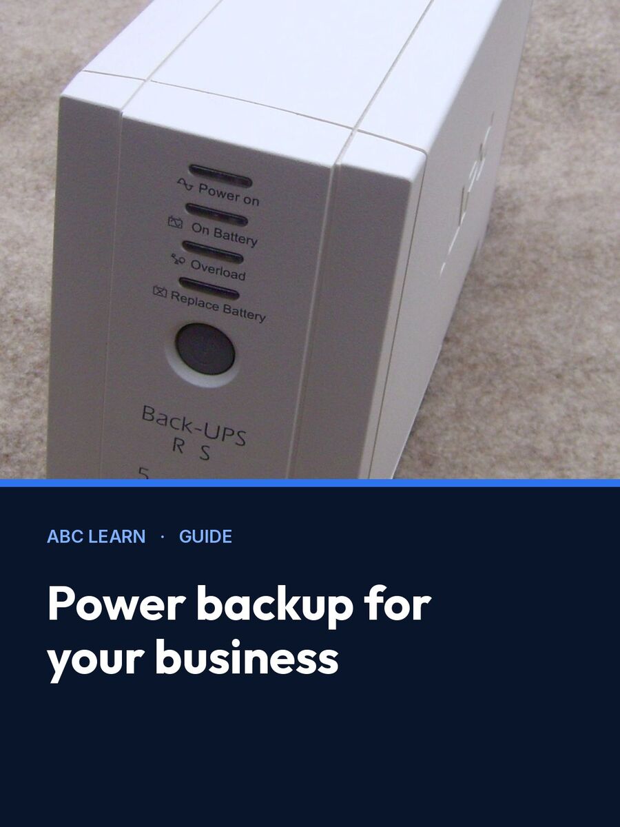 Cover of Power backup for your business